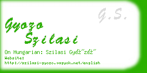 gyozo szilasi business card